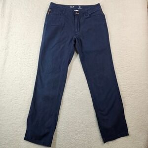 Mountain Hardwear Mens Navy Blue Cotton Canvas Straight Leg Pants 32x34 OM5493